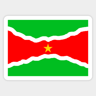 Surinamese flag, off center Sticker